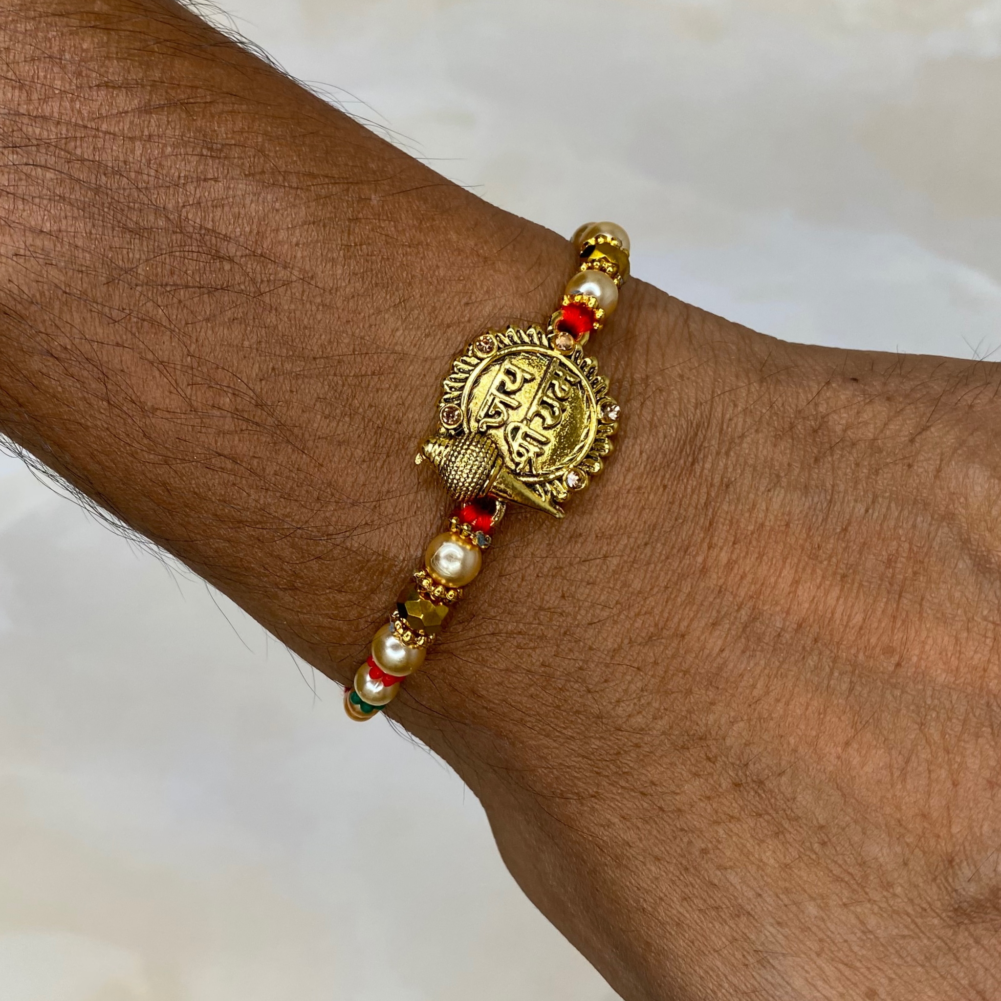 Jai Shree Ram Rakhi and Happy Rakhi Greeting Card for Brother - Rakhi Gift for Brother Bro Bhaiya Bhai