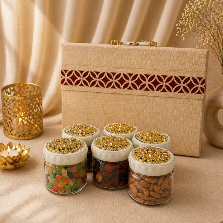 Dry Fruits Corporate Gift Hamper with 6 Jars