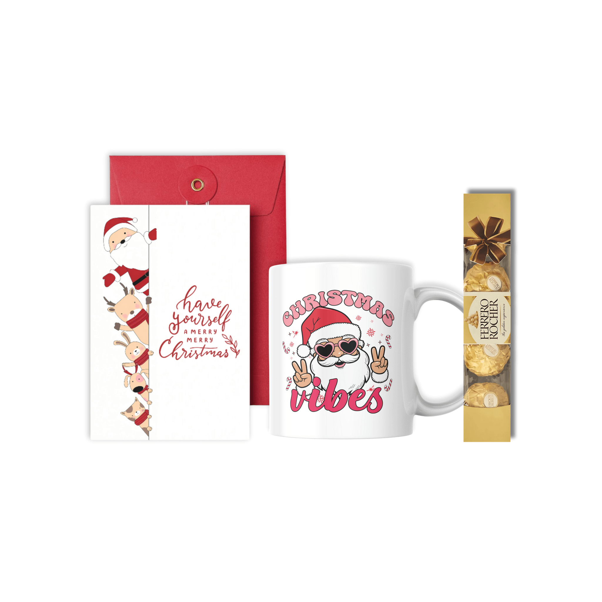 Secret Santa Christmas Gifts Combo - Coffee Mug, Greeting Card Gift Pack, Comes in Gift Bag