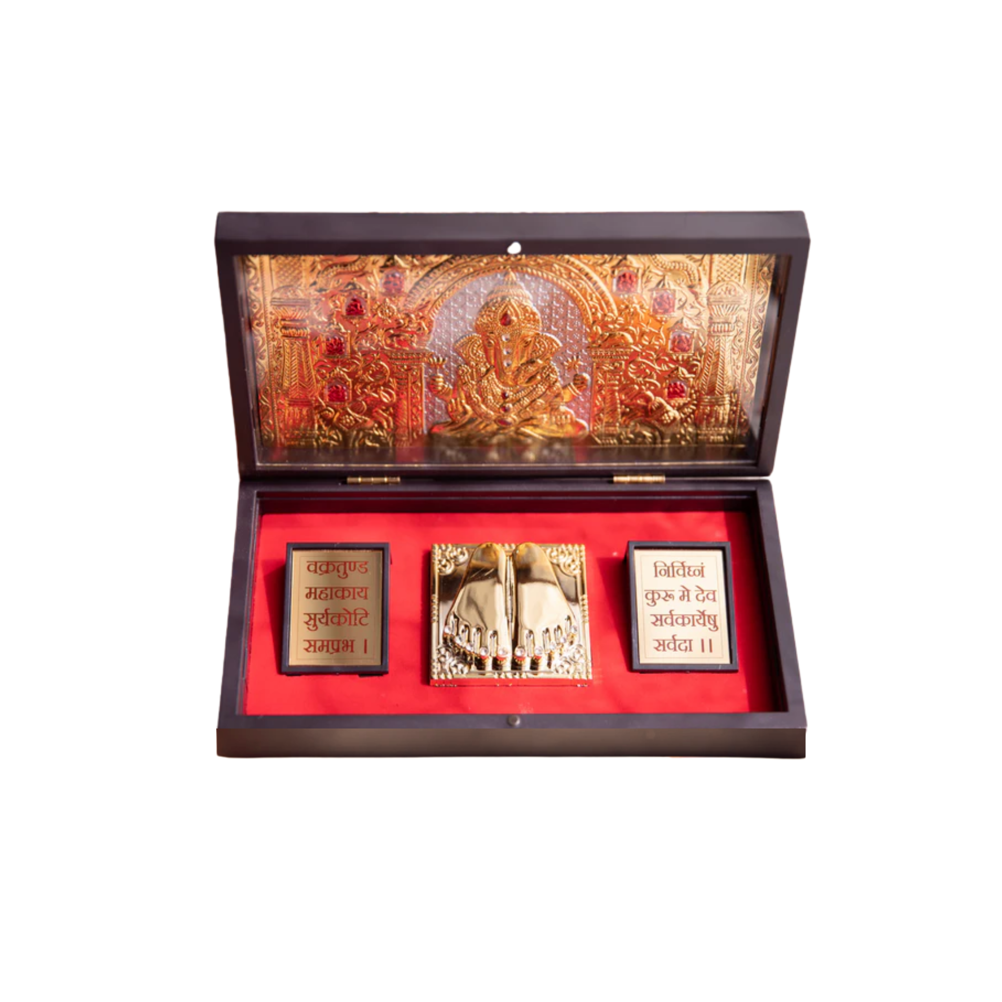 Shree Ganeshay Nameh Figurines in Box with Chandan Fragrance