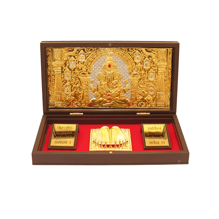 Shree Ganeshay Nameh Figurines in Box with Chandan Fragrance