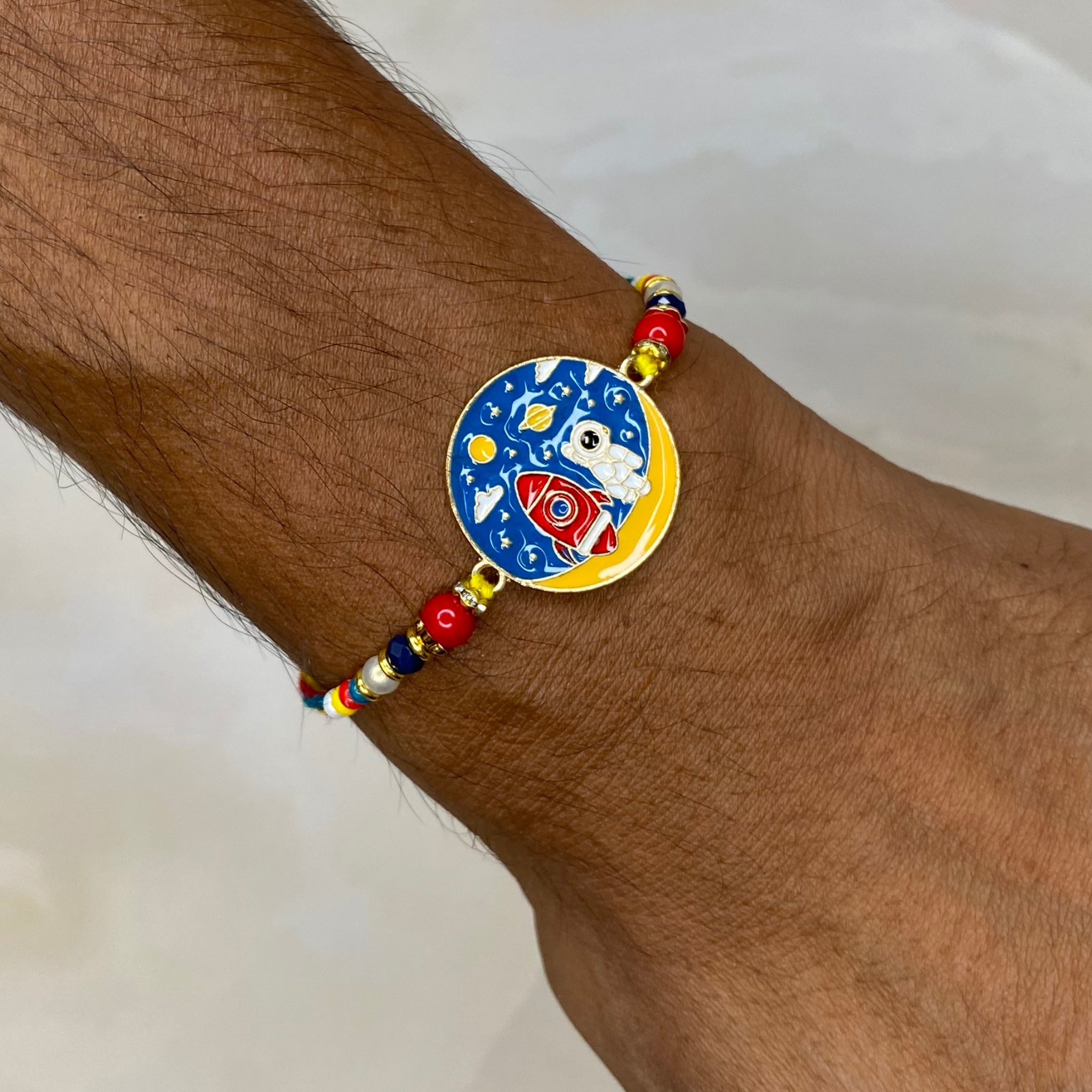 Astronaut Kids Rakhi with Greeting Card for Kids - Rakhi for Kids Boy & Girl Brother/Sister Childern