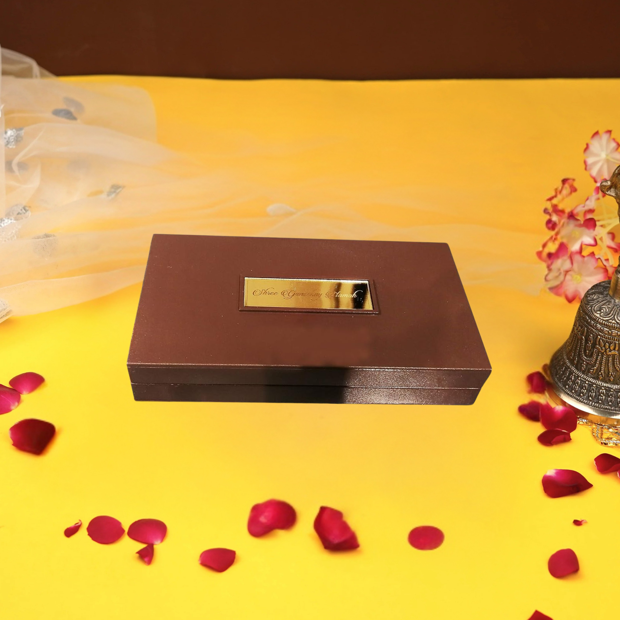 Shree Ganeshay Nameh Figurines in Box with Chandan Fragrance