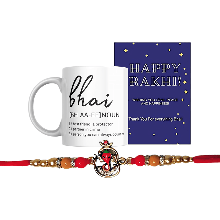 Ganesha Elegant Rakhi Gift Combo