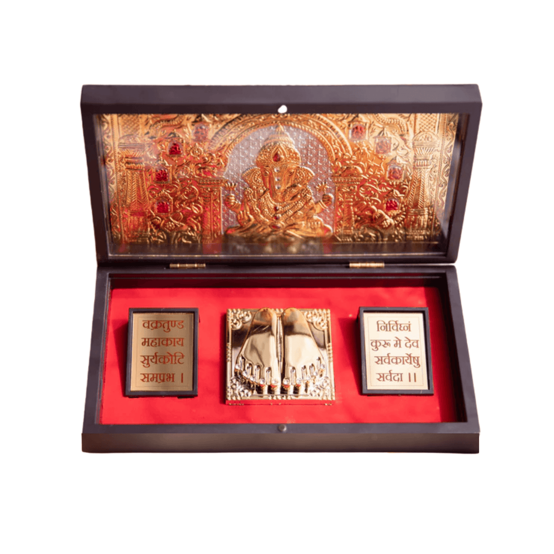 Shree Ganeshay Nameh Figurines in Box with Chandan Fragrance