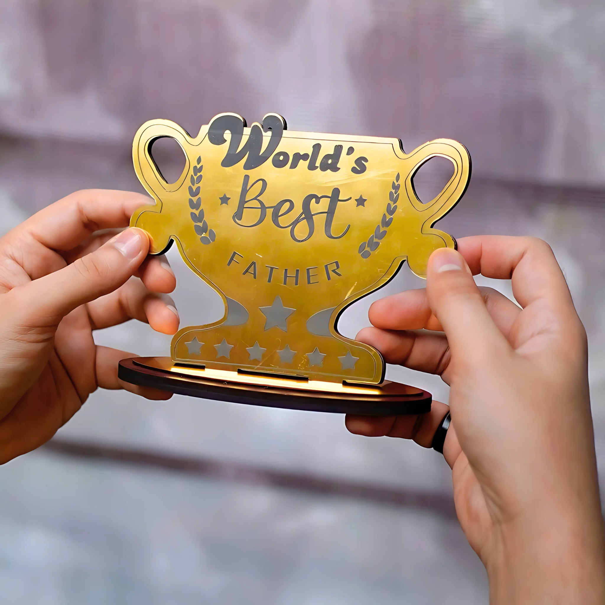 World's Best Father Trophy - Ideal Gift for Father
