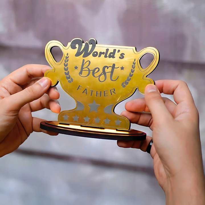 World's Best Father Trophy - Ideal Gift for Father