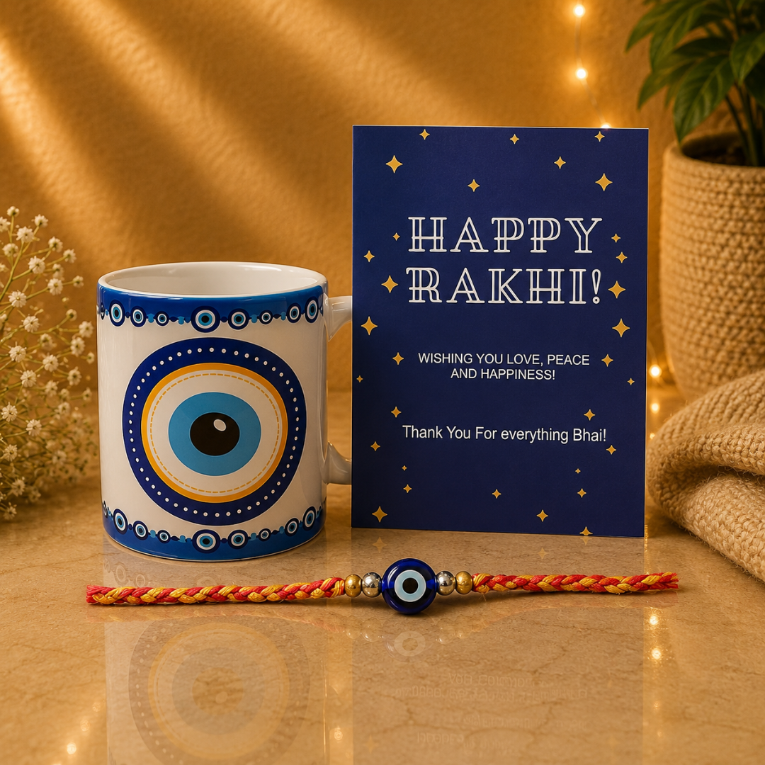 Evil Eye Rakhi Gift Combo for Brother