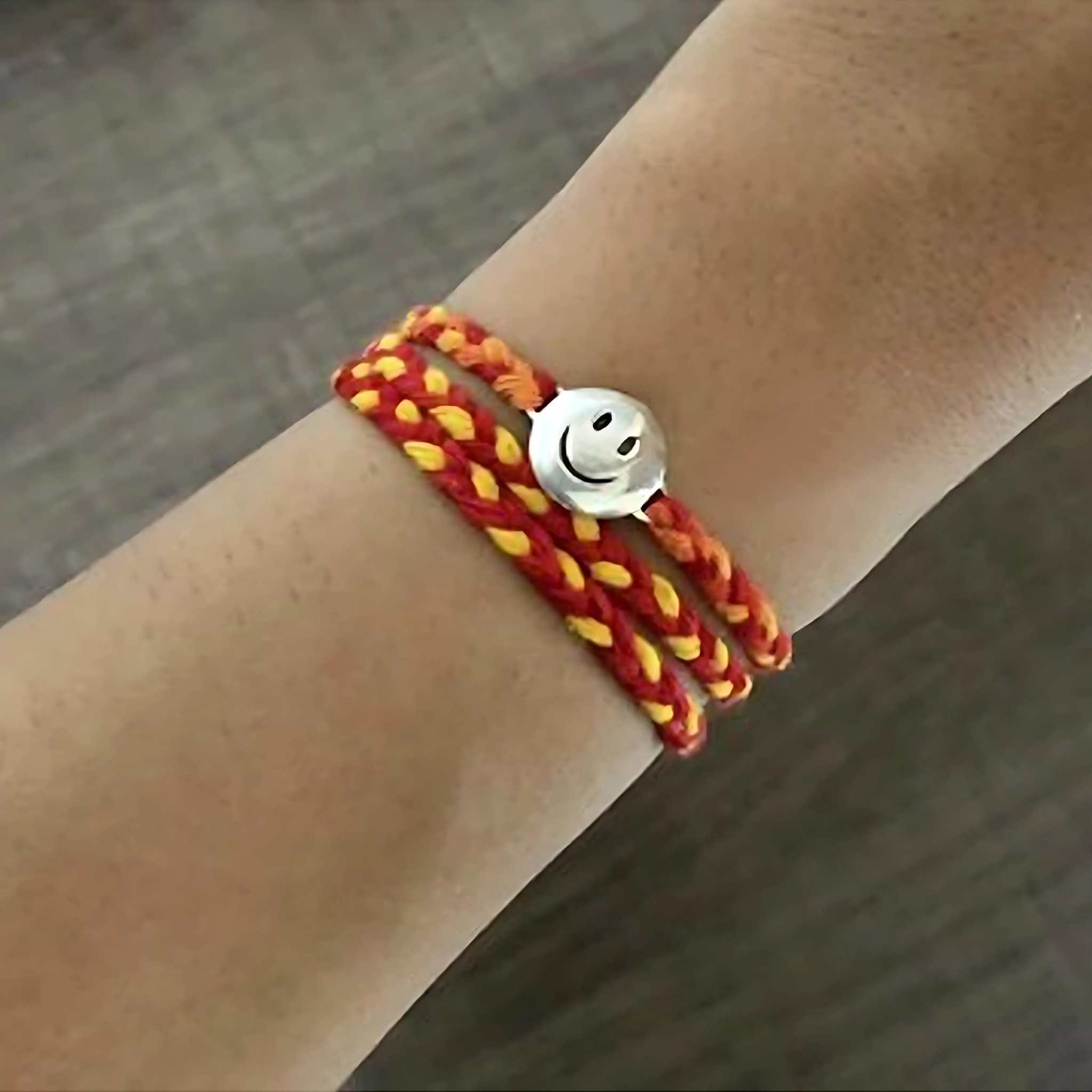 Greeting Card for Rakhi with Smiley Emoji Silver Rakhi for Brother
