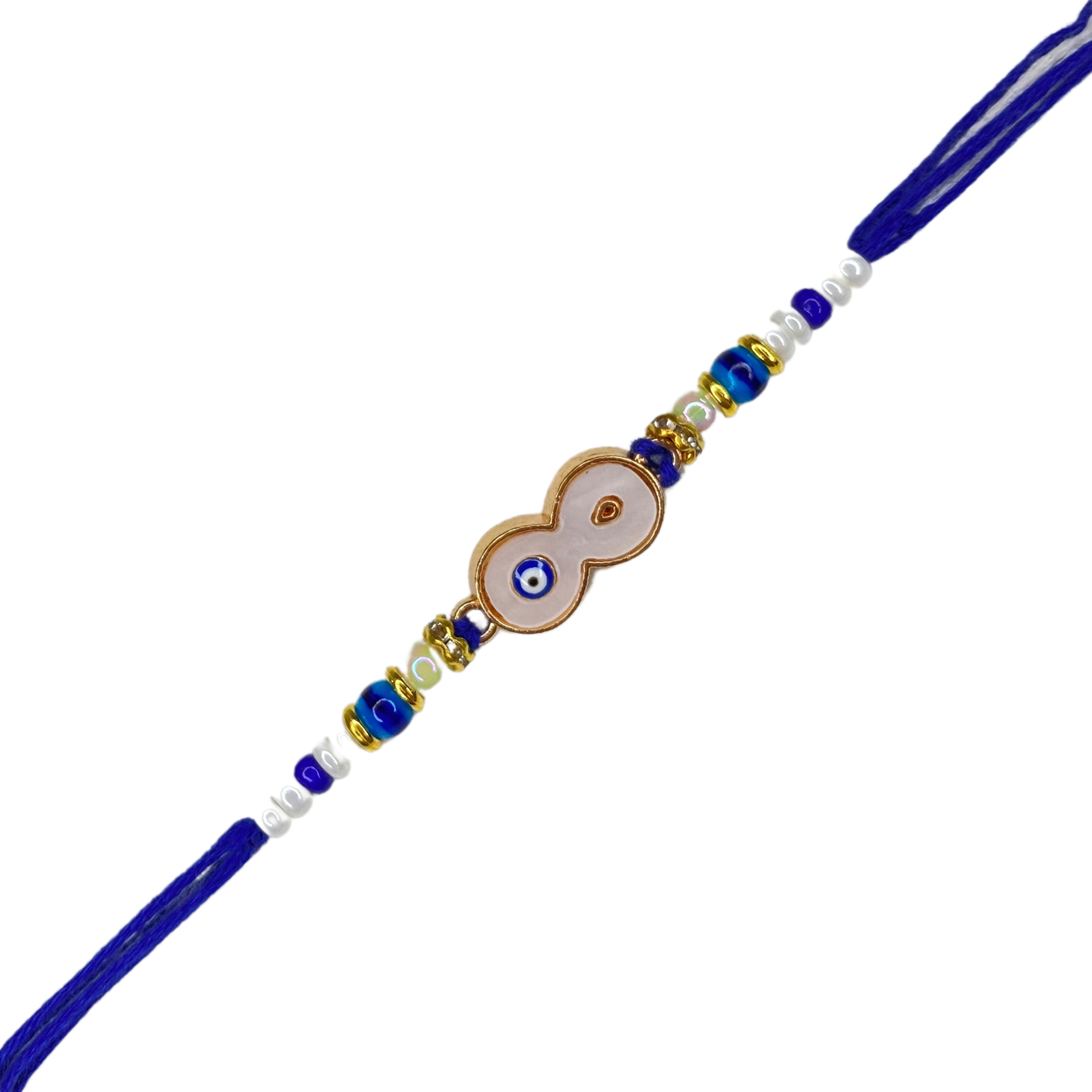 Evil Eye Infinity Rakhi with Rakhi Greeting Crad for Brother Bro Bhaiya Bhai