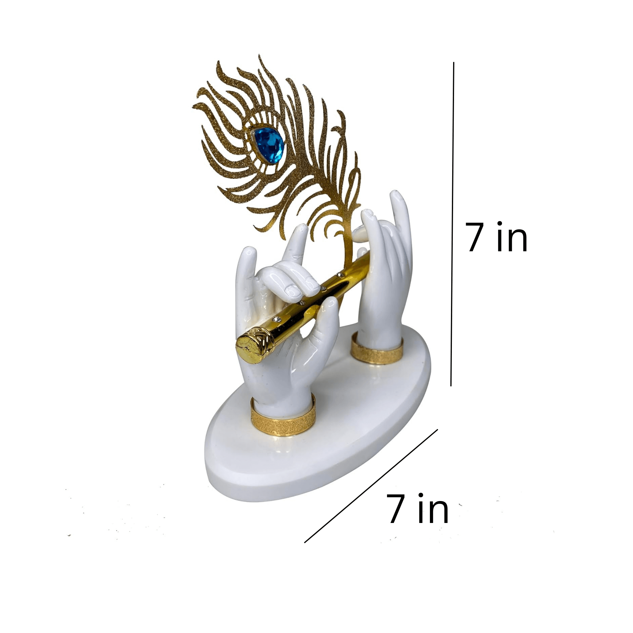 Krishna Murli Hands Idol Gift Article (Size: 7 x 4 x 7 inches)