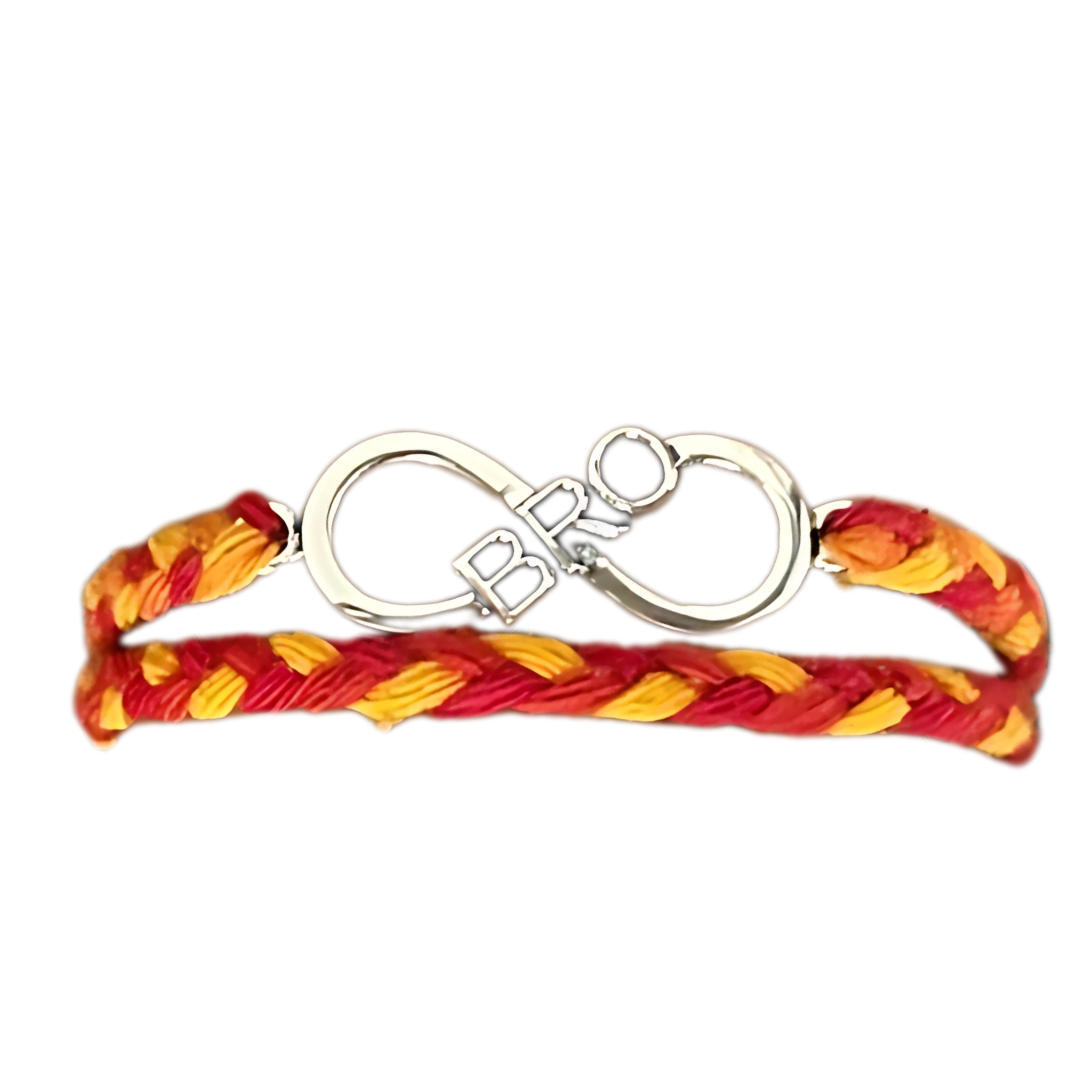 Infinity Bro Silver Rakhi for Brother with Roli Chawal and Greeting Card For Brother Bro Bhaiya Bhai