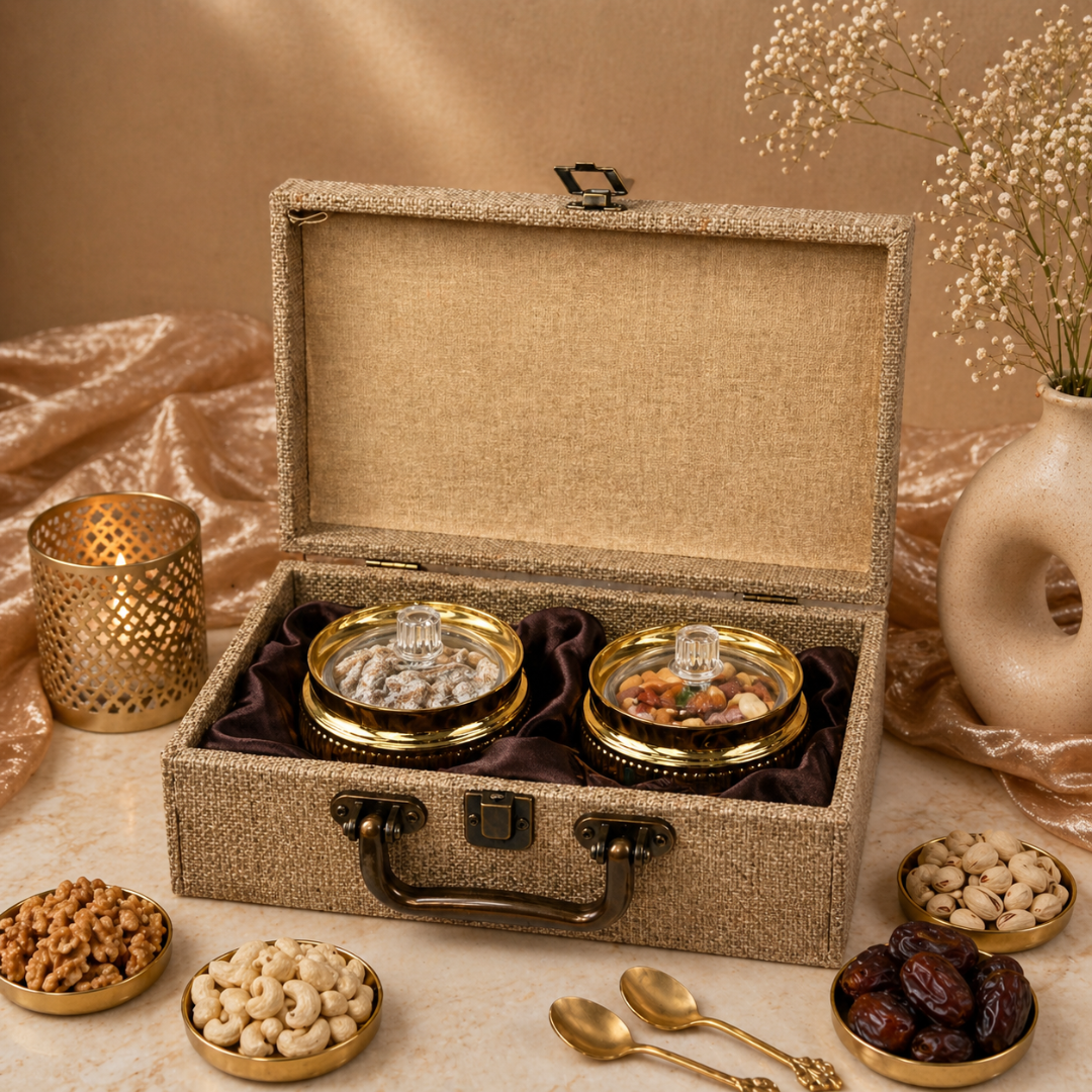 Dry Fruits Corporate Gift Hamper with 2 Jars - Breakfast Mix & Pan Kishmish