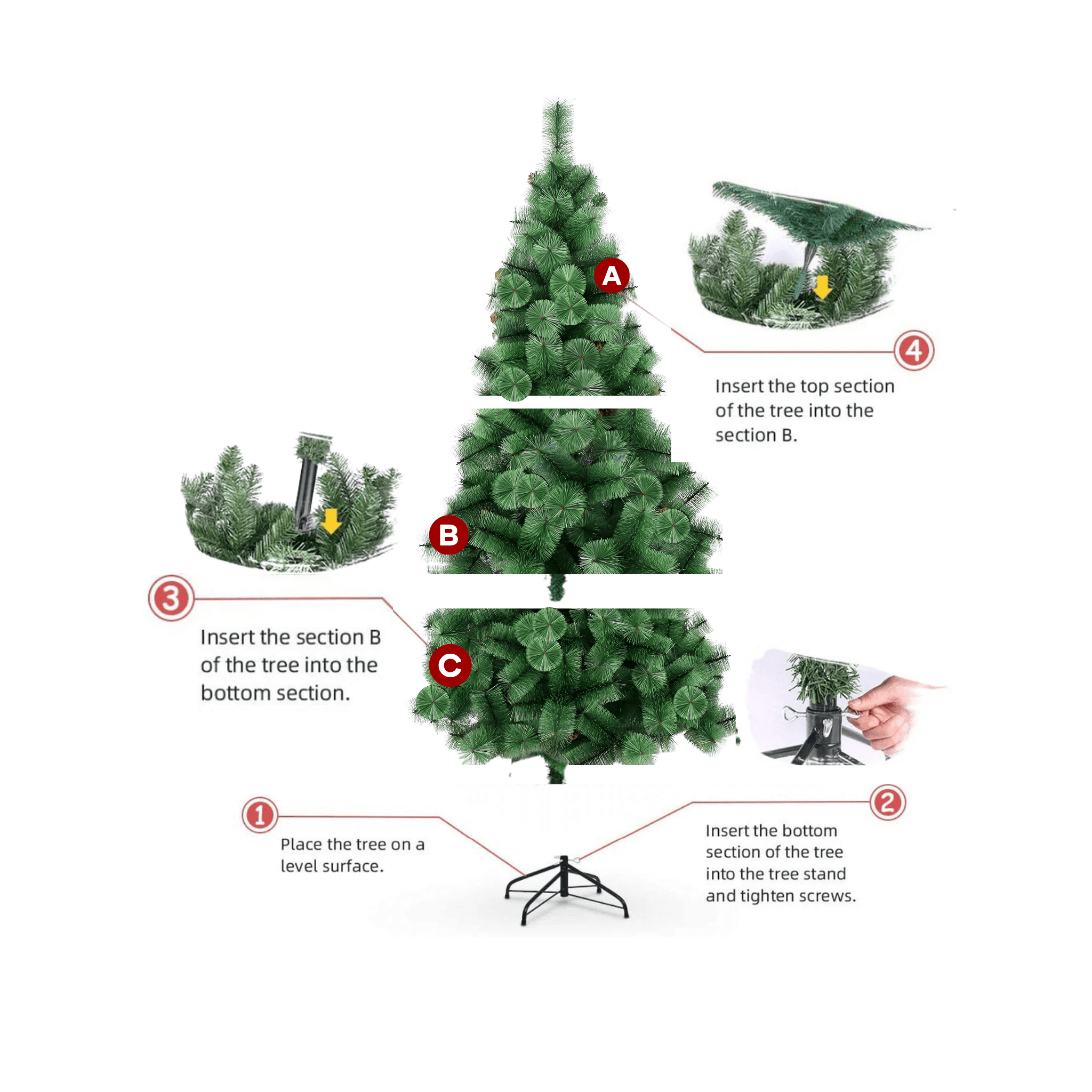 Artificial Green Christmas Tree 6 Feet