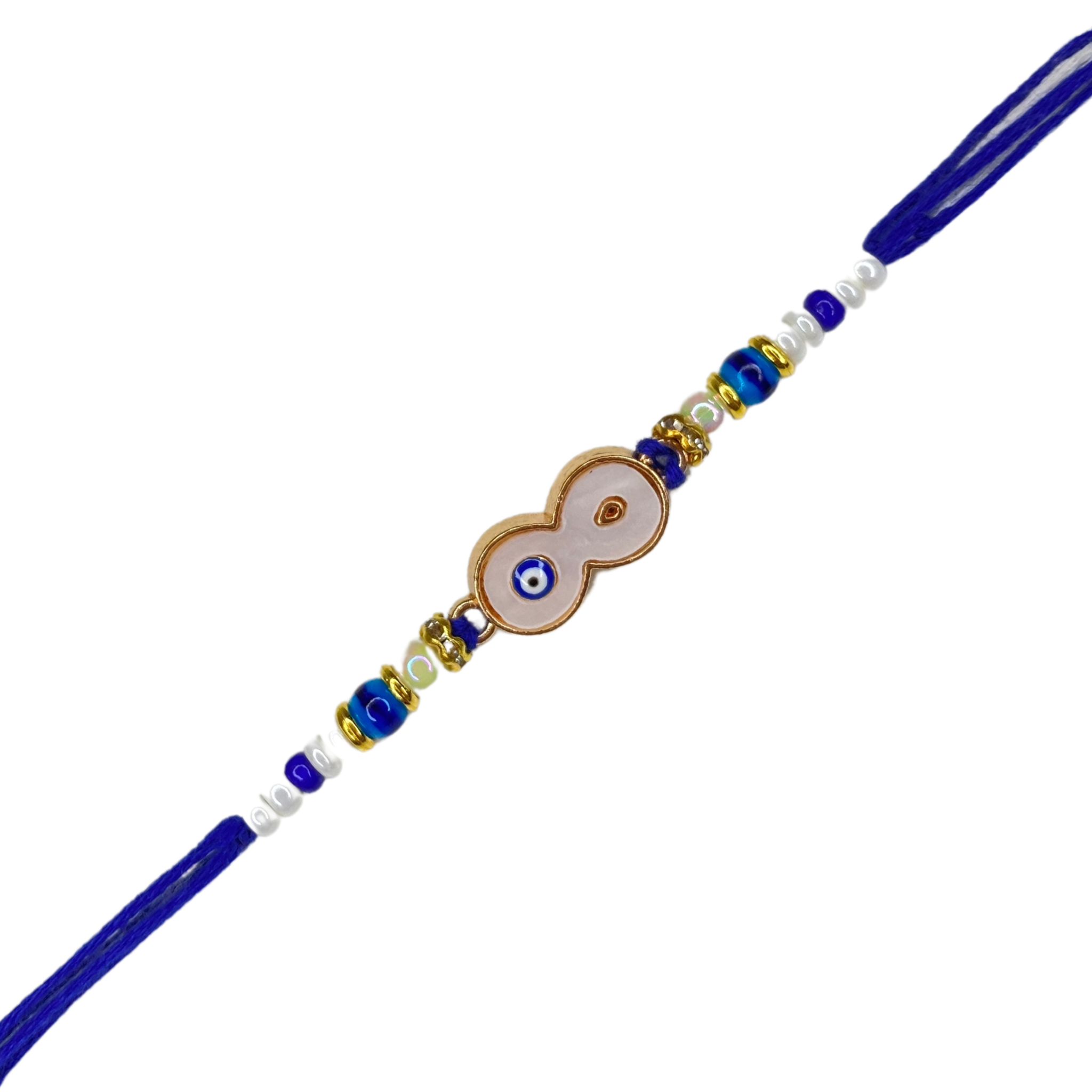 Rakshabandhan Gift Combo for Brother with Evil Eye Rakhi, Greeting Card, Customize Coffee Mug with Name