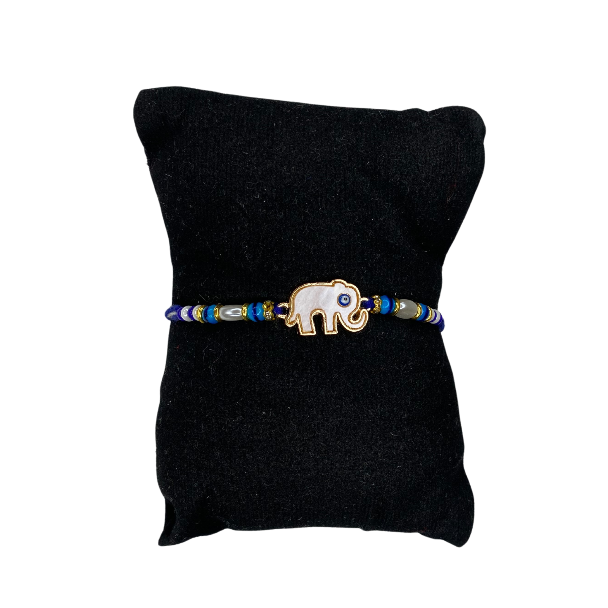 Evil Eye Elephant Rakhi with Rakhi Greeting Crad for Brother Bro Bhaiya Bhai