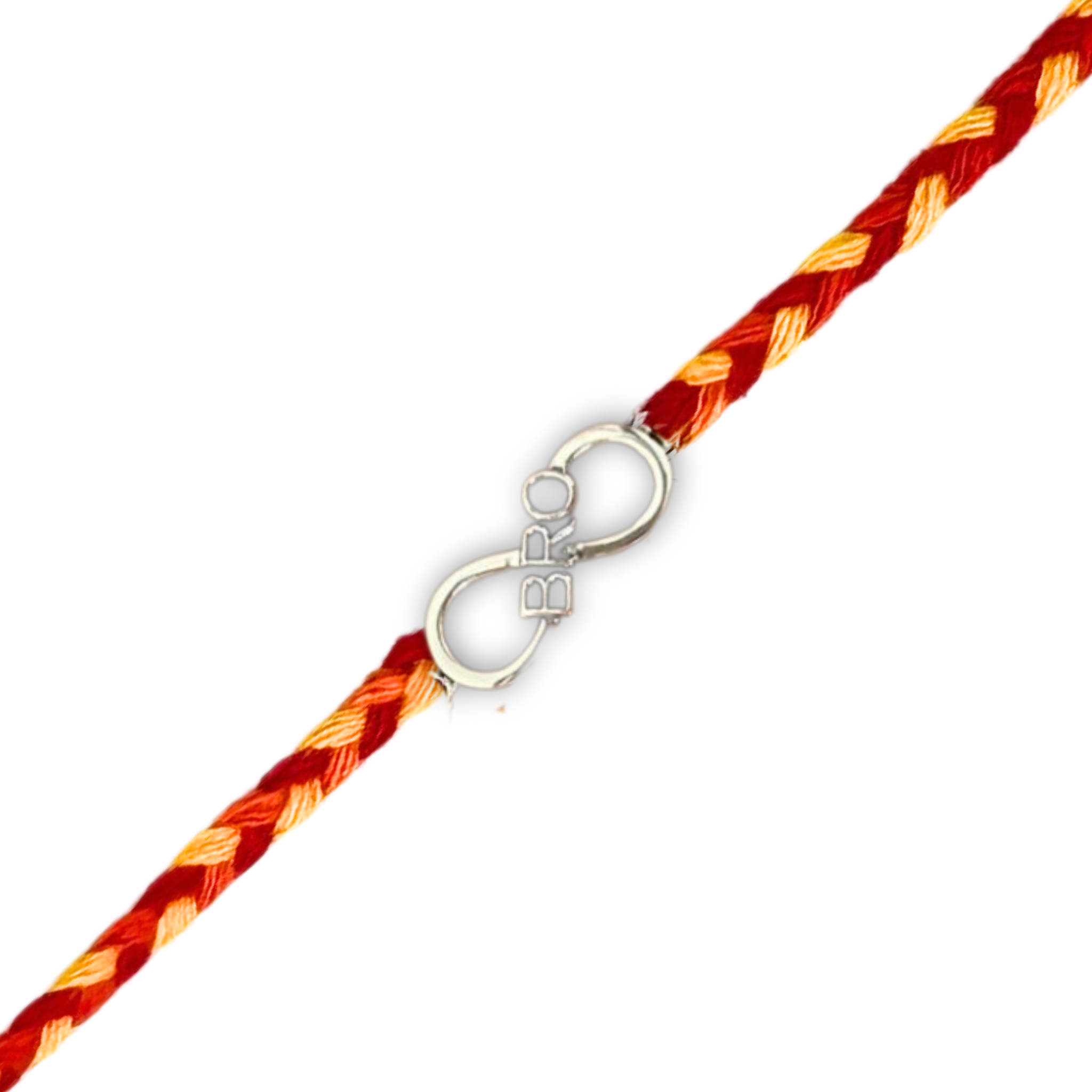 Infinity Bro Silver Rakhi for Brother with Roli Chawal and Greeting Card For Brother Bro Bhaiya Bhai