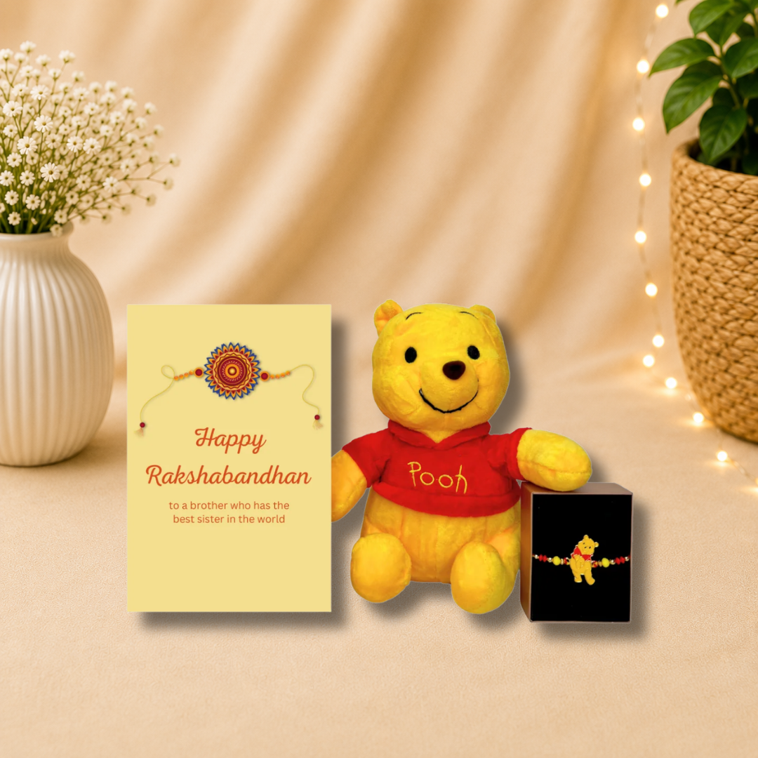 Pooh Rakhi Gift for Kids