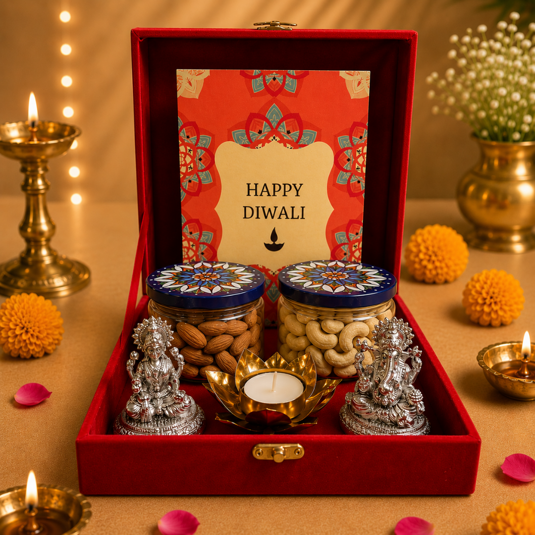 Ganesha Corporate Diwali Gift Hamper in Velvet Box