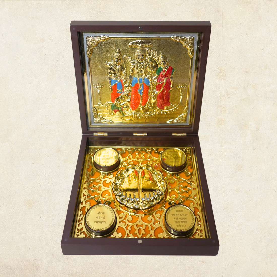 Idol with Charan Paduka - 24KT Gold Plated