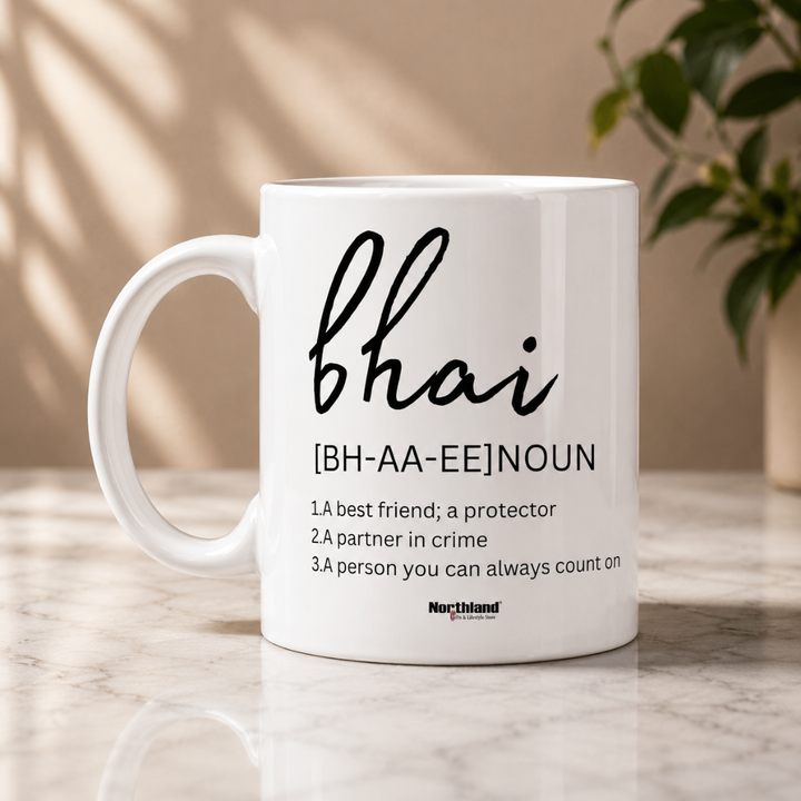 Bhai Ceramic Coffee Mug - Gift for Rakshabandhan, Birthday, Bhai Dooj