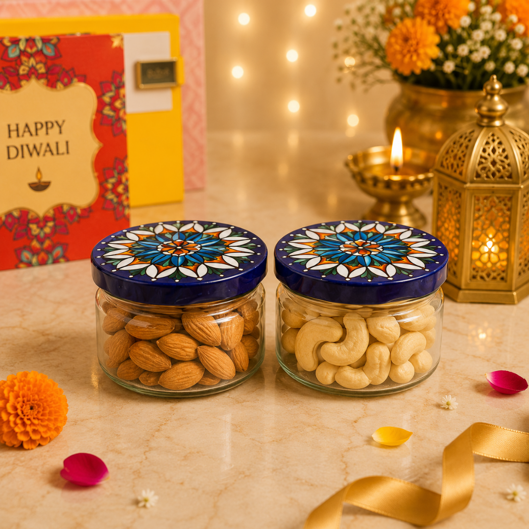 Silver Diwali Gift Hamper in Velvet Box