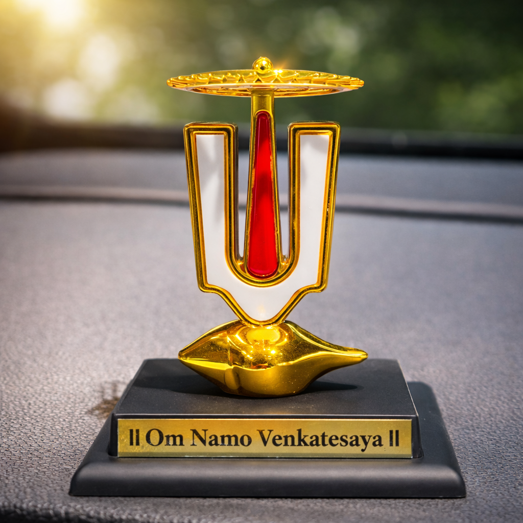 Thenkalai Om Namo Venkatesaya Idol for Car Dashboard  (Size 11 × 6.5 × 5 cm)