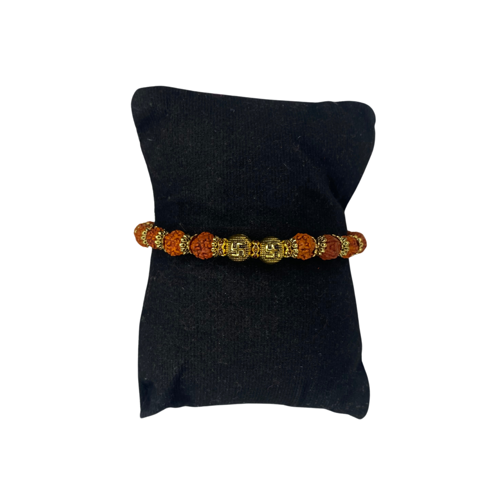 Rudraksha Bracelet Rakhi with Greeting Card