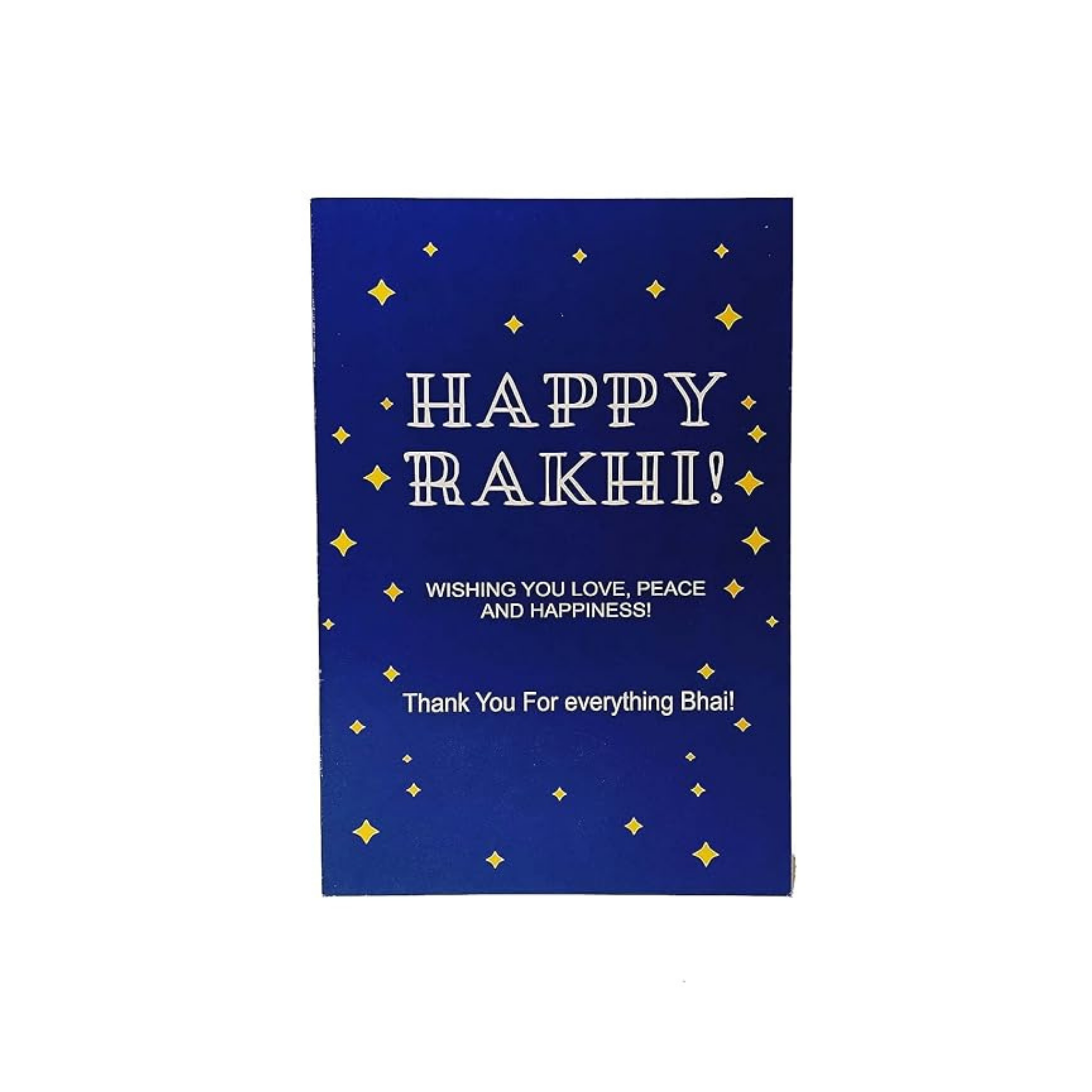 Happy Rakhi Greeting Card with Om Silver Rakhi for Brother