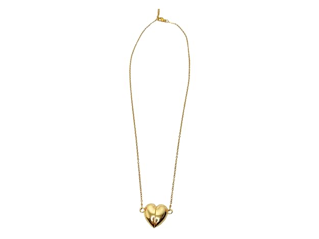 Forever Rose, Heart Shaped Pendant with Golden Detailing & Anti-Tarnish Chain in a Gifting Box
