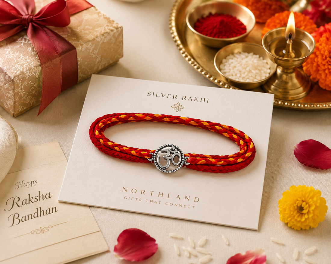 Om Silver Rakhi for Brother