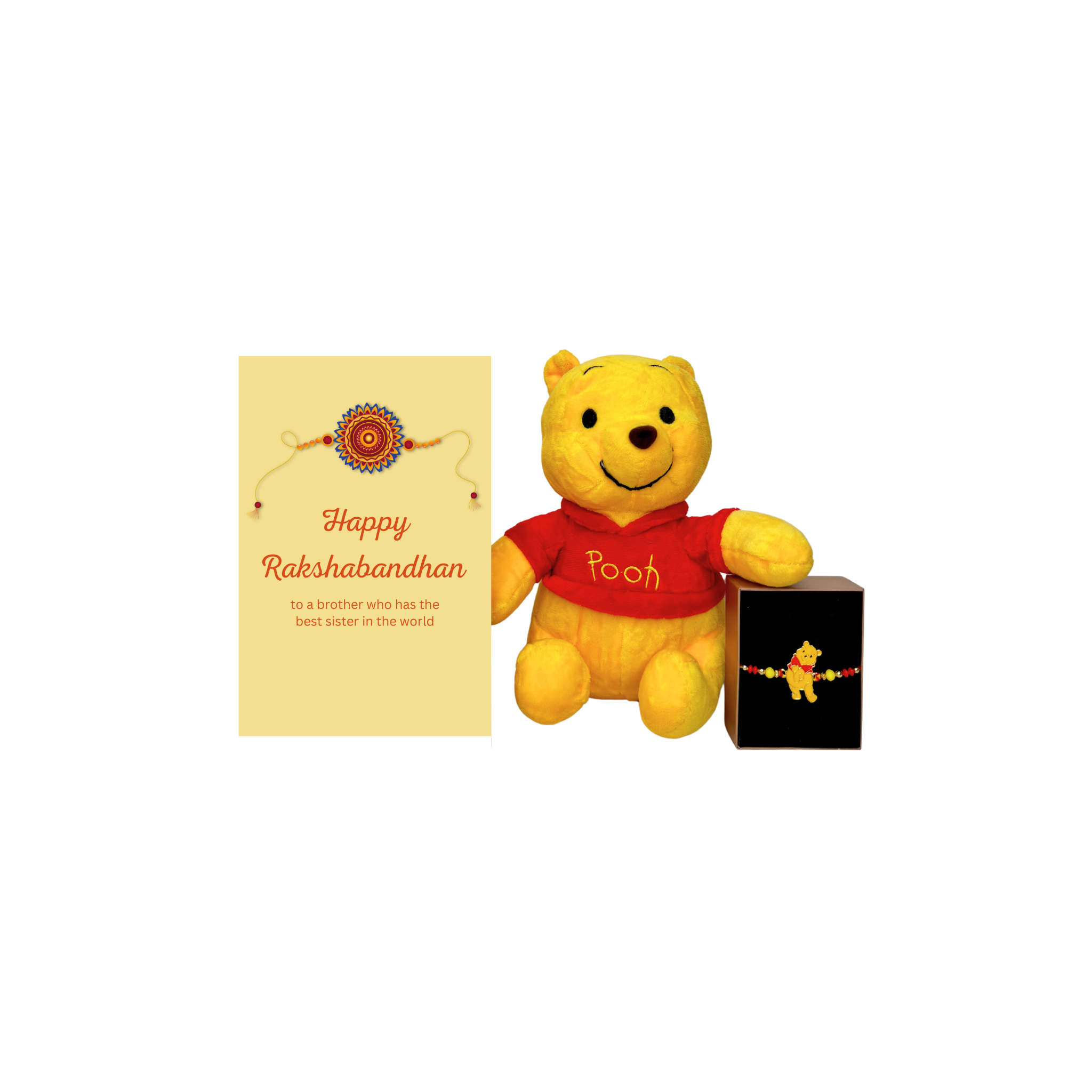 Pooh Rakhi Gift for Kids