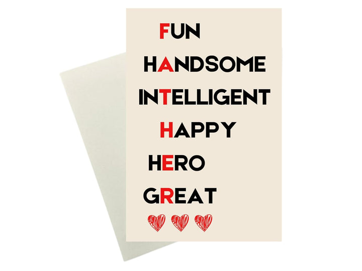 Father Synonyms Greeting Card for Birthday, Father's Day