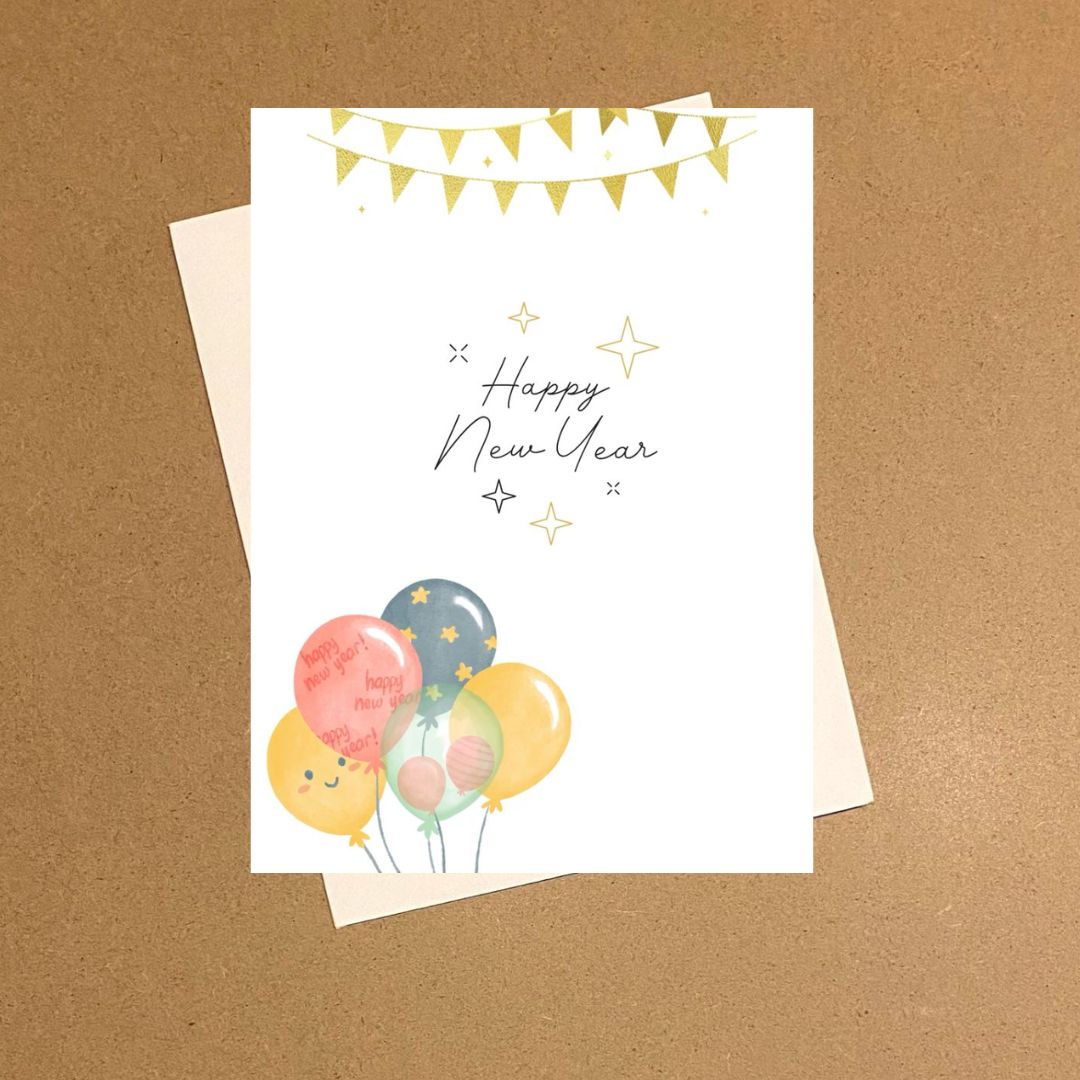 Happy New Year Greeting Card 2026 for Friends, Family & Colleagues