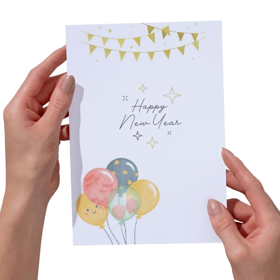 Happy New Year Greeting Card 2026 for Friends, Family & Colleagues