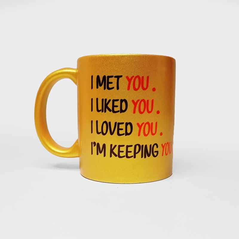 Special 7 Days Hamper for Valentine Week - Teddy Bear, 1 Gold Rose, Scented Candle, Heart Shape Chocolate Gift Pack, Photo frame, Coffee Mug, Greeting Card