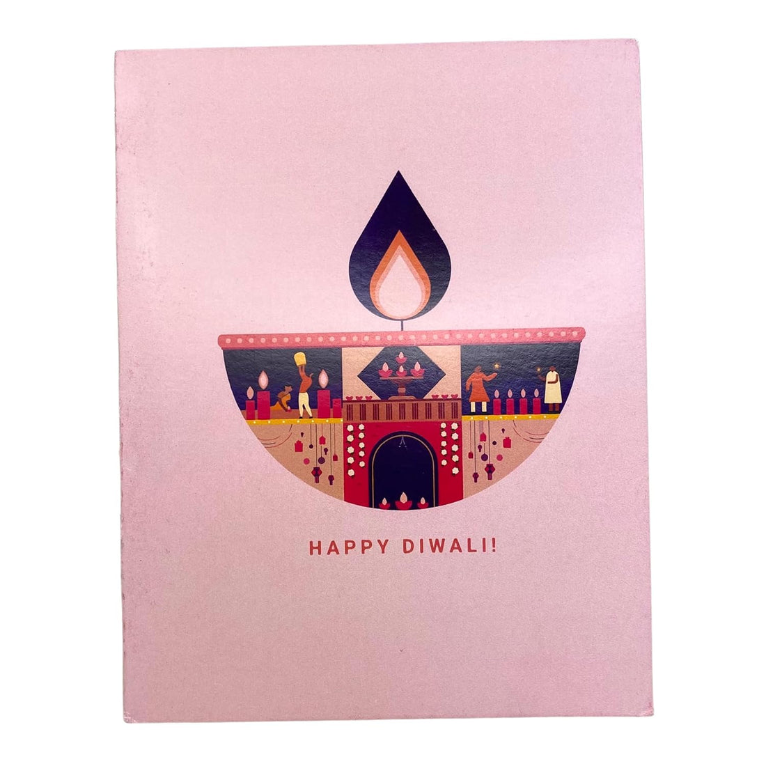 Diwali Gift Hamper - Decorative Diya, Diwali Card, Diary, Pen, Potpourri, Mug with Lid, Dark Chocolate Pack