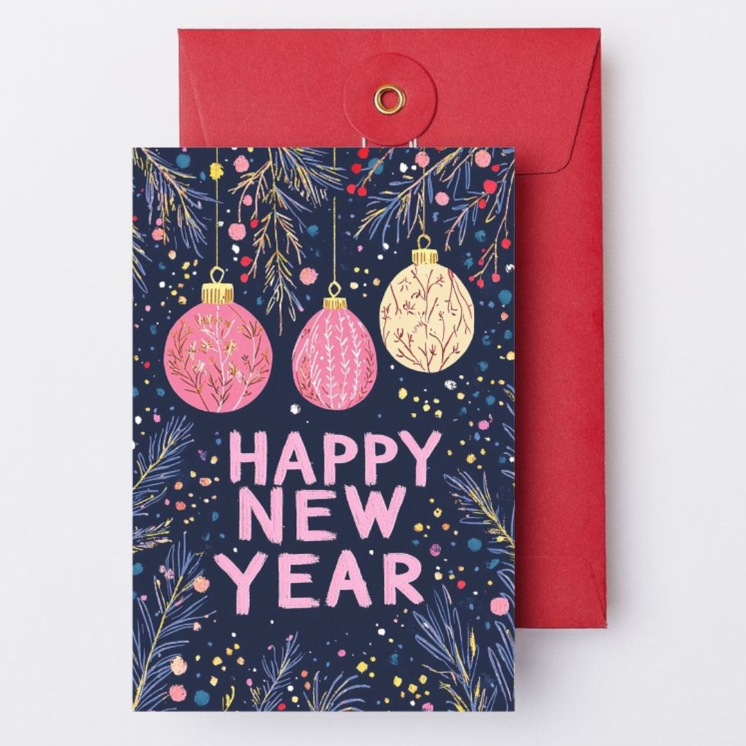 Happy New Year Greeting Card 2026 for Friends, Family, Colleagues, Men, Women, Husband, Employee, Corporate Best New Year Gift