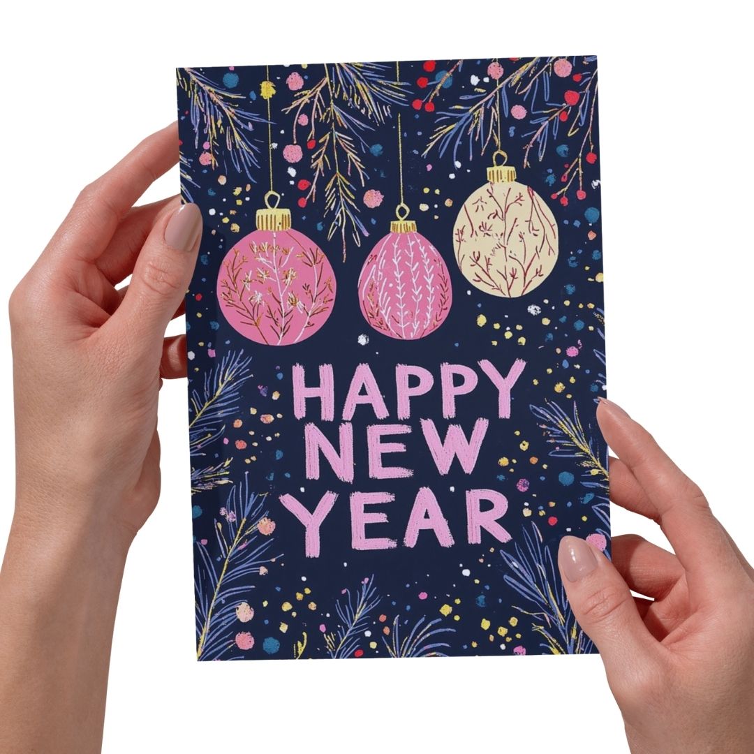 Happy New Year Greeting Card 2026 for Friends, Family, Colleagues, Men, Women, Husband, Employee, Corporate Best New Year Gift
