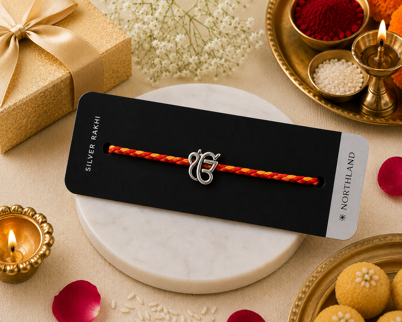 Ek Onkar Silver Rakhi for Brother