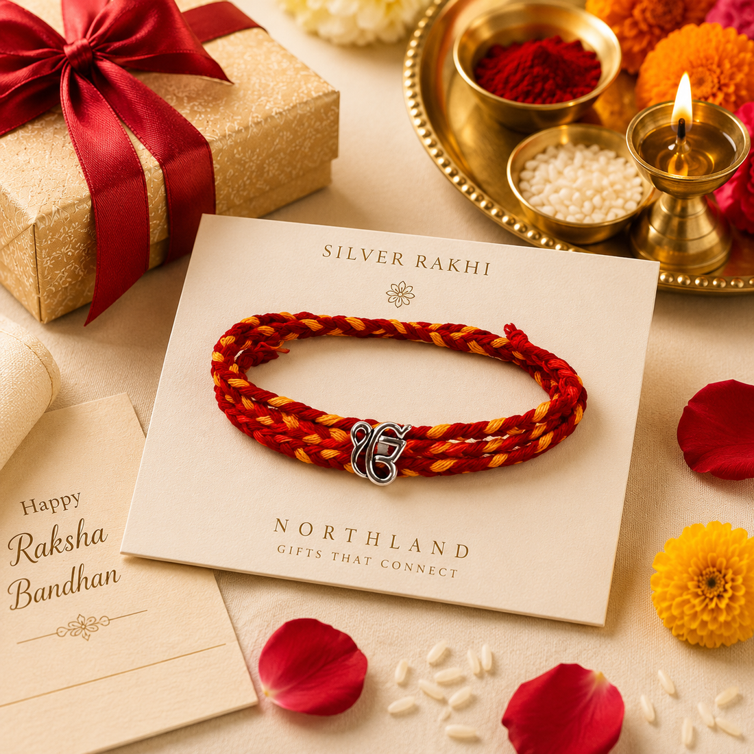 Ek Onkar Silver Rakhi for Brother