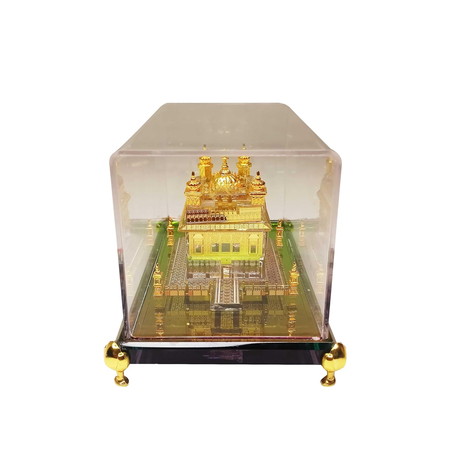 Sikh Essentials 24K Gold Plated Golden Temple Figurines | Model of Amritsar Golden Temple for Home, Office, Sikh Idols, Sikh Religious Gifts