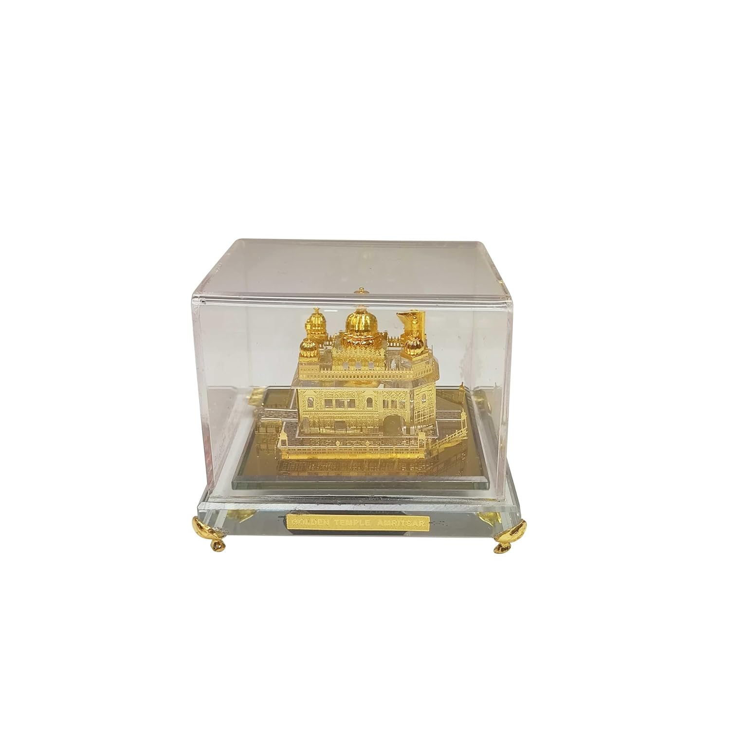 Sikh Essentials 24K Gold Plated Golden Temple Figurines | Model of Amritsar Golden Temple for Home, Office, Car Dashboard