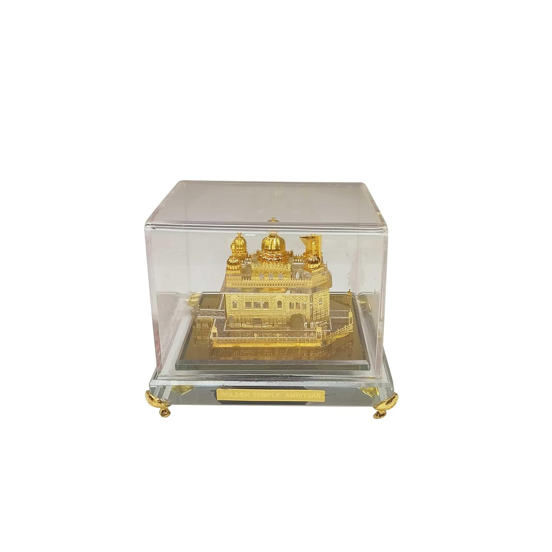Sikh Essentials 24K Gold Plated Golden Temple Figurines | Model of Amritsar Golden Temple for Home, Office, Car Dashboard
