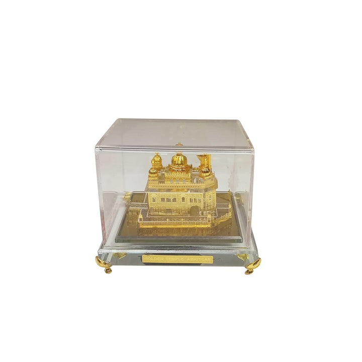 Sikh Essentials 24K Gold Plated Golden Temple Figurines | Model of Amritsar Golden Temple for Home, Office, Car Dashboard
