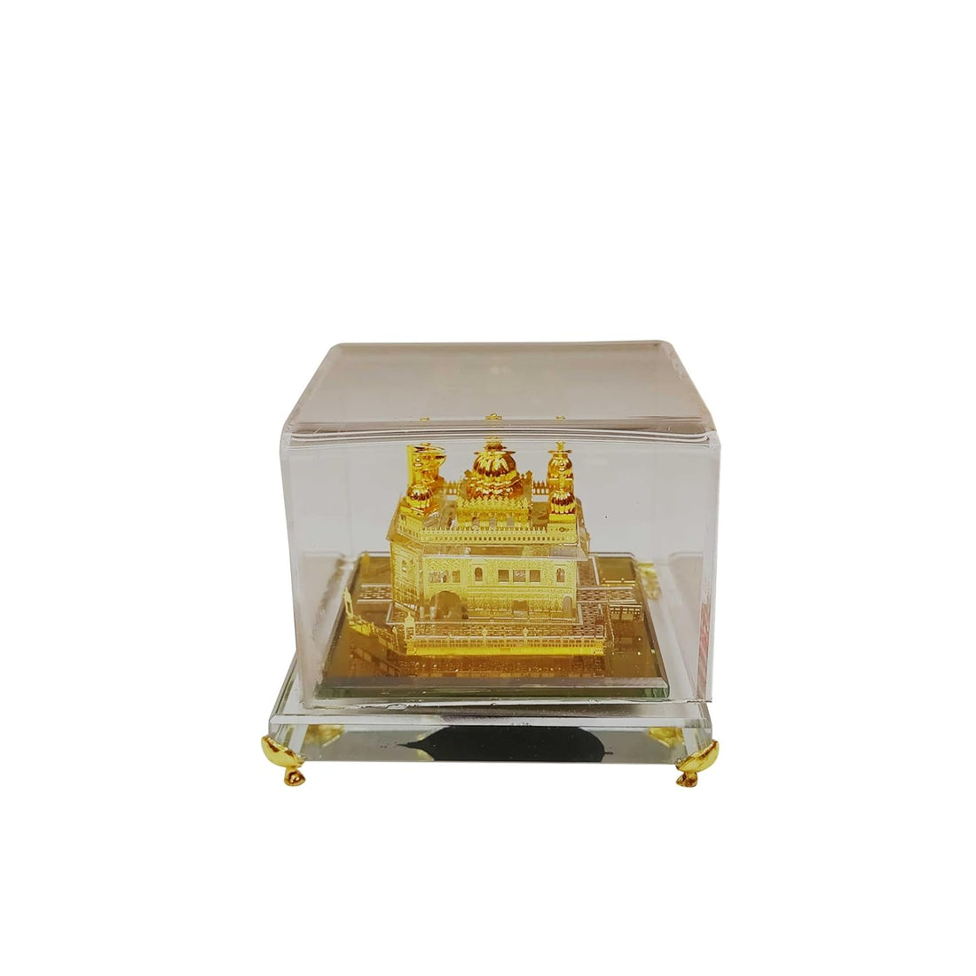 Sikh Essentials 24K Gold Plated Golden Temple Figurines | Model of Amritsar Golden Temple for Home, Office, Car Dashboard