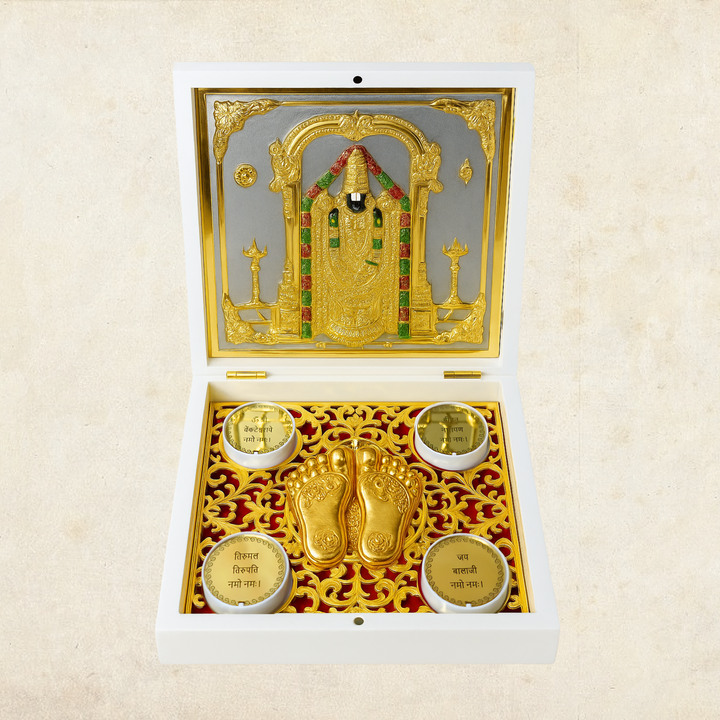 Idol with Charan Paduka - 24KT Gold Plated