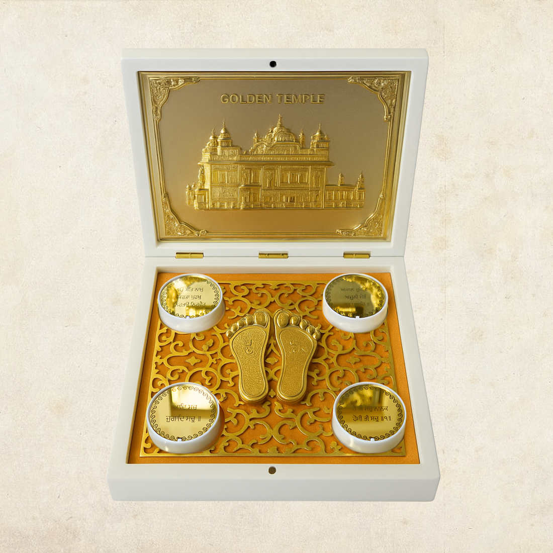 Idol with Charan Paduka - 24KT Gold Plated