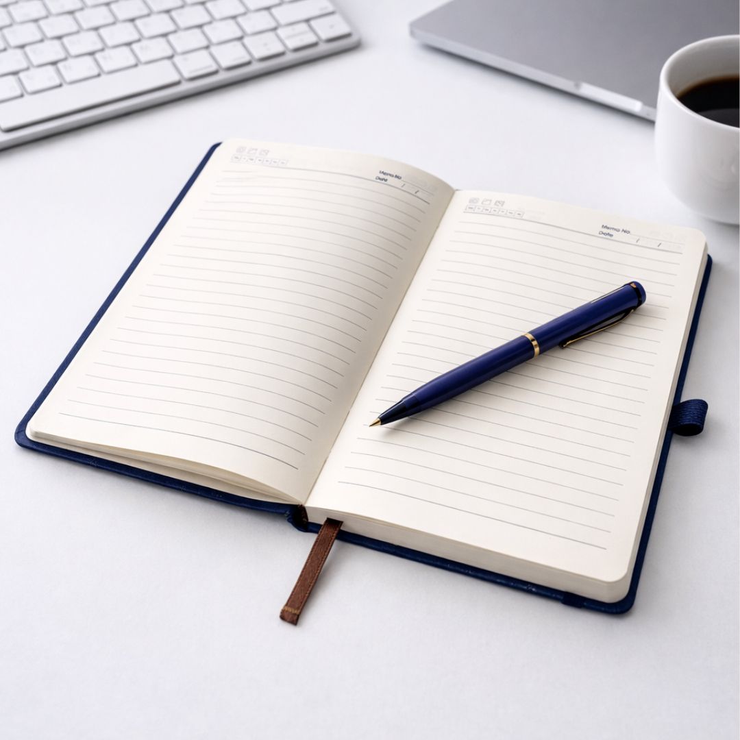 Blue Farewell & Retirement Gift Combo – Diary with Magnetic Pen Holder, Premium Pen & Greeting Card – Best Gifts for Colleagues, Boss, Office, or Friends