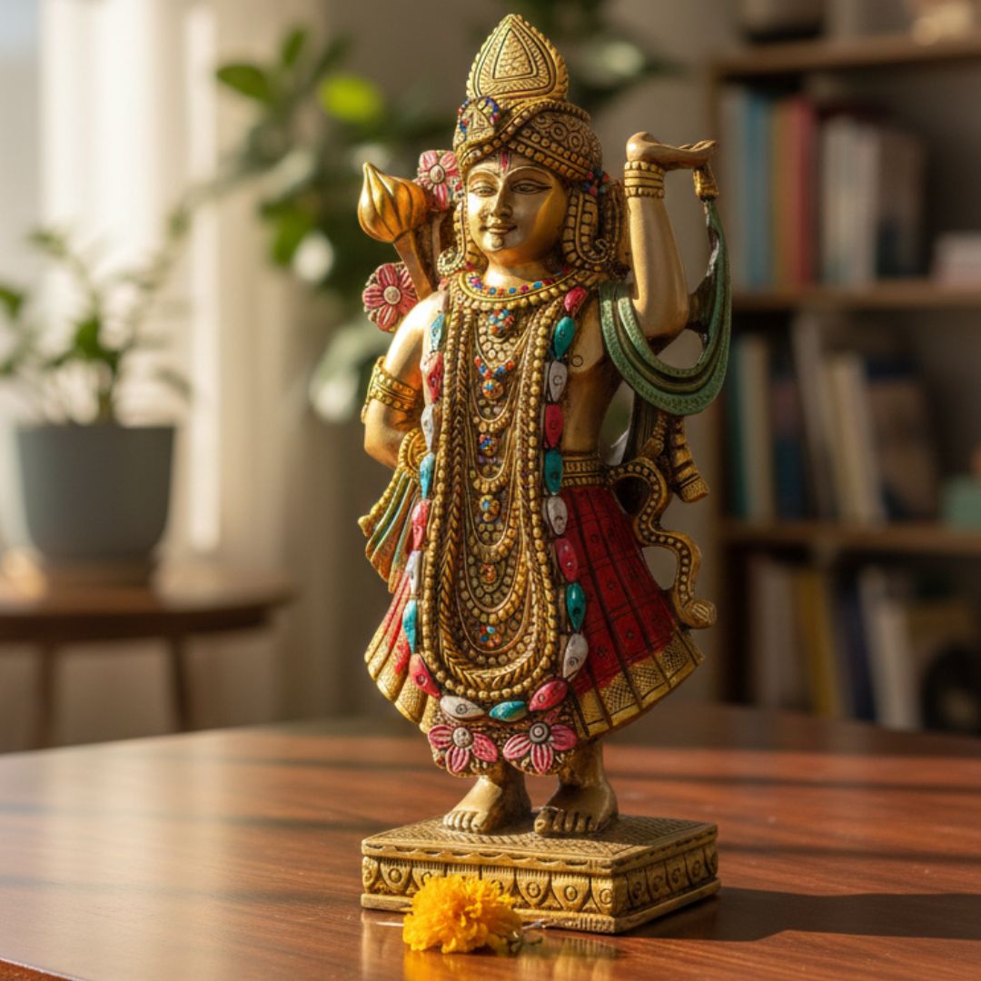 Shreenath Ji Idol Figurine Murti for Temple Puja Home Office Decor Gifting